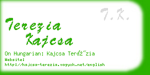 terezia kajcsa business card